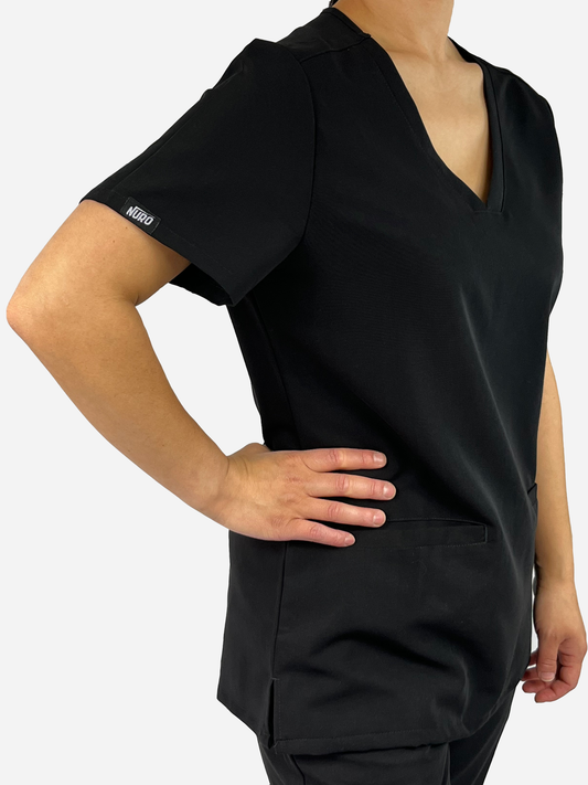 Gigi Classic Scrub Top - Black