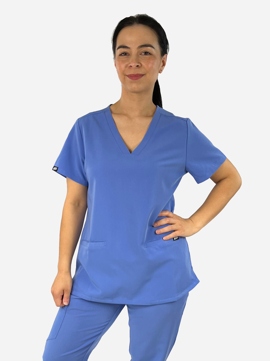 Gigi Classic Scrub Top - Sky Blue