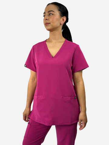 Gigi Classic Scrub Top - Extreme Pink